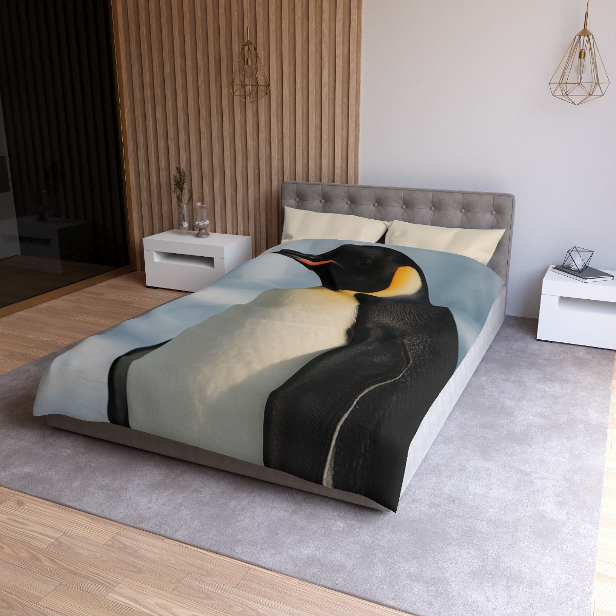 Aurora Drift Emperor Penguin stylish duvet covers