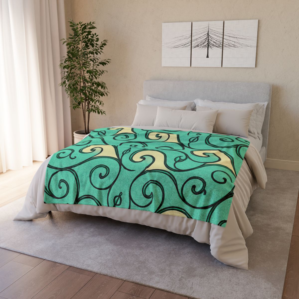 Vine Curl Wave Matrix warm winter blankets