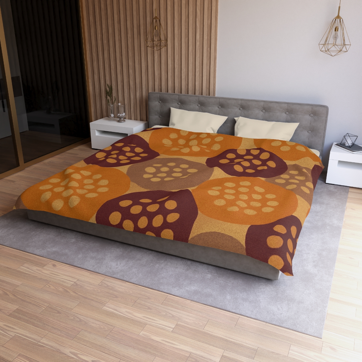 Seed Pod Cluster Mosaic designer printed duvets