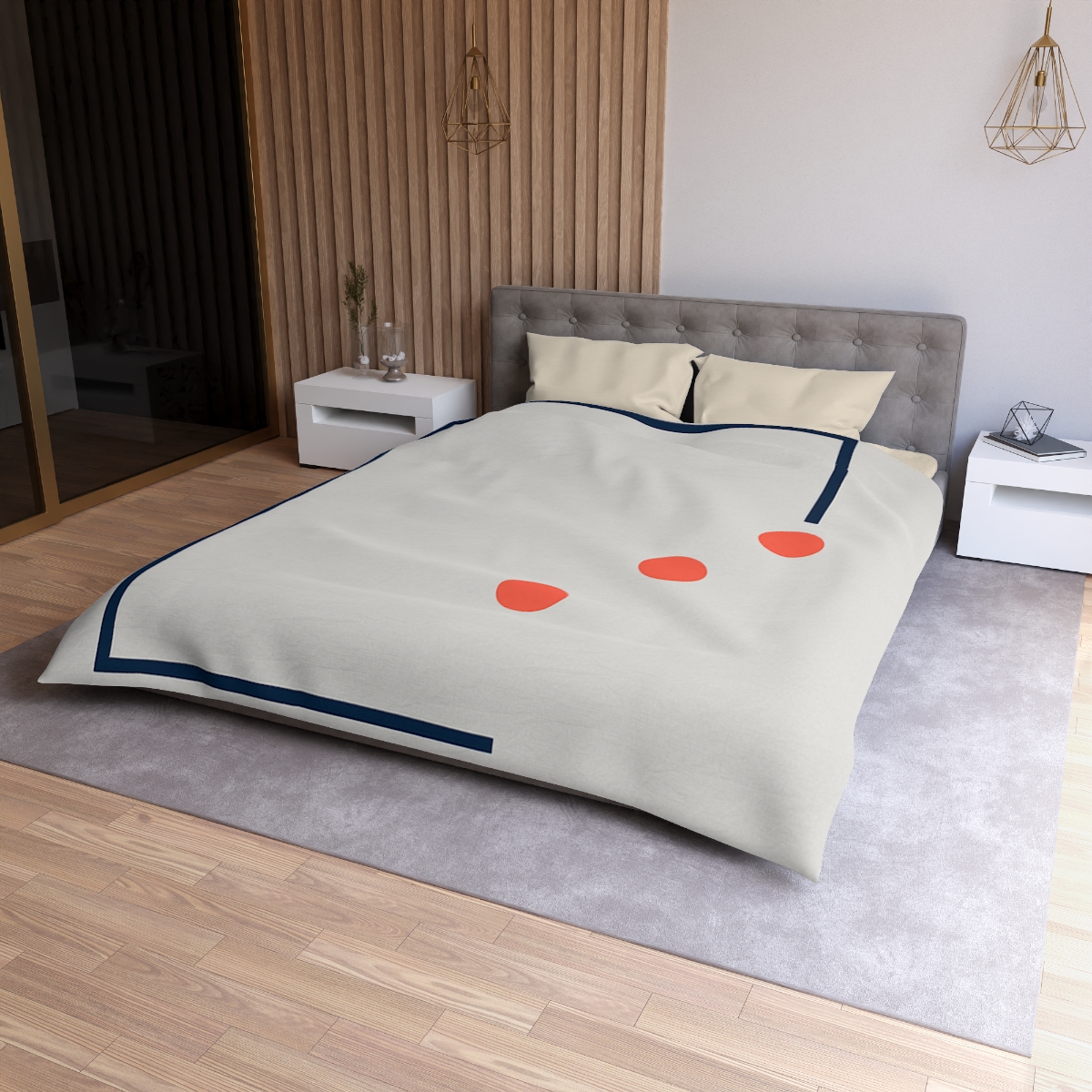 Diagonal Constellation Frame personalized bedding duvets