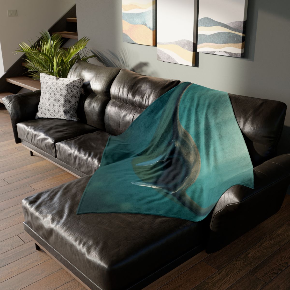 Starlit Drift Giant Manta Ray unique gift blankets