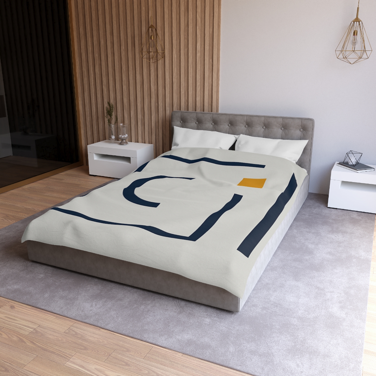 Broken Frame With Floating Arc custom duvets
