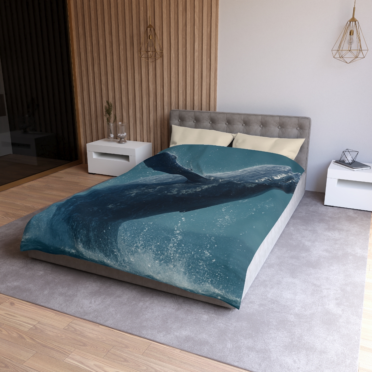 Ocean Song Humpback Whale designer printed duvets