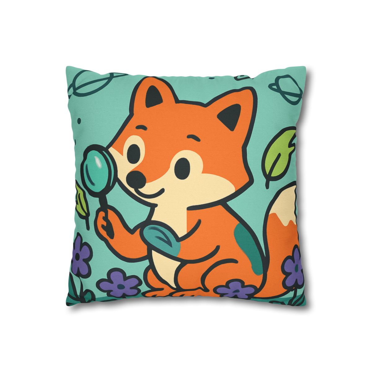 Galaxy Garden Fox soft cotton pillow cases