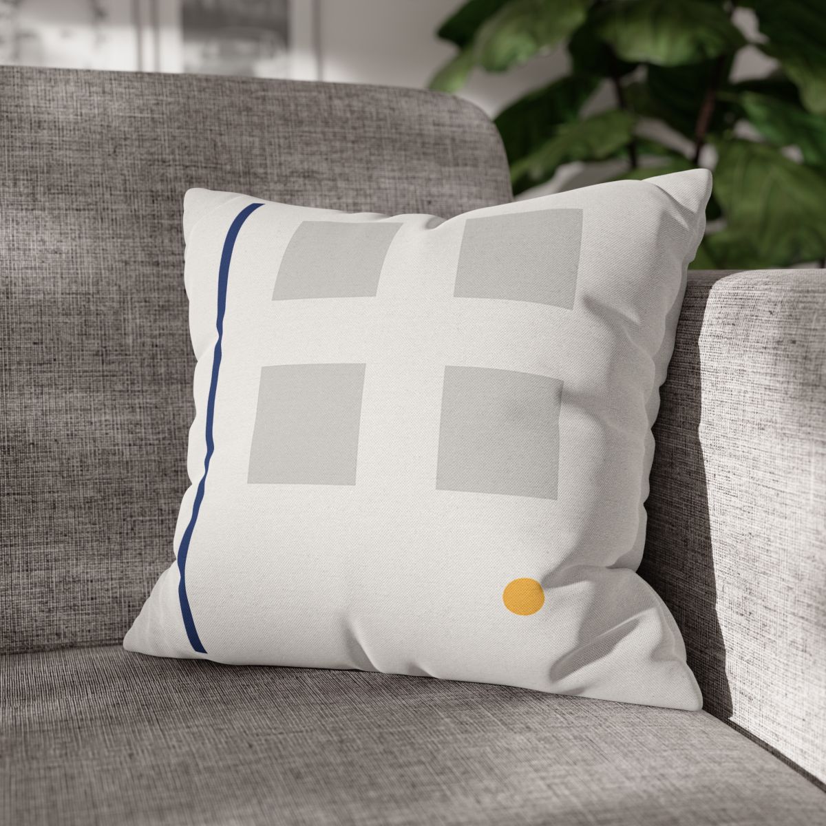Sparse Grid With Missing Corner And Accent Point designer print pillow cases