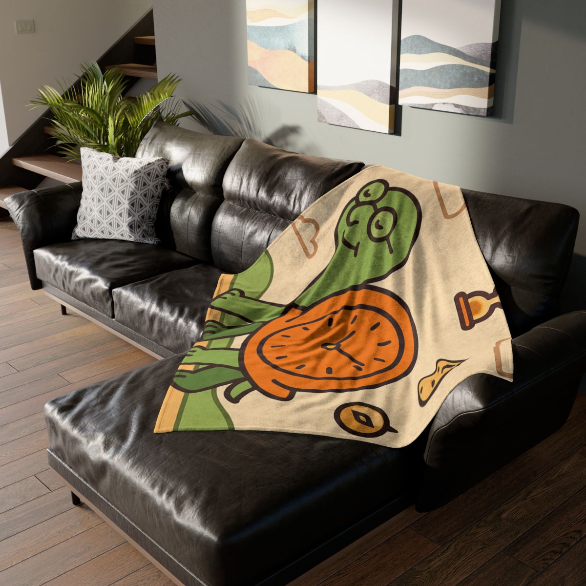 Time Turtle Journey soft fleece blankets