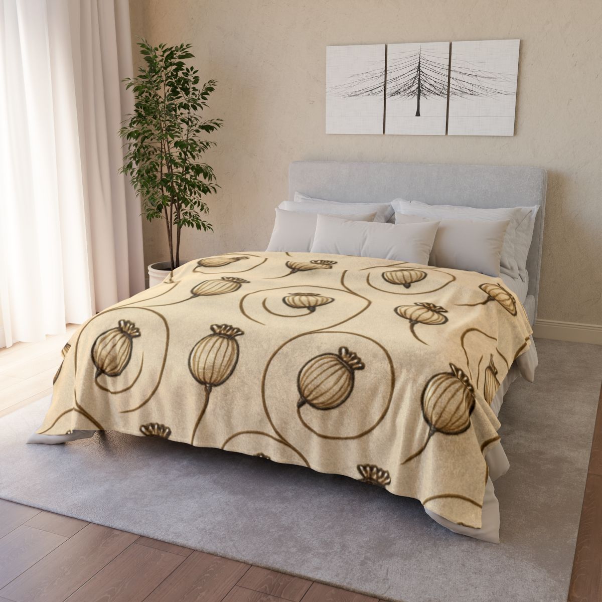 Seed Pod Spiral Ledger decorative home blankets