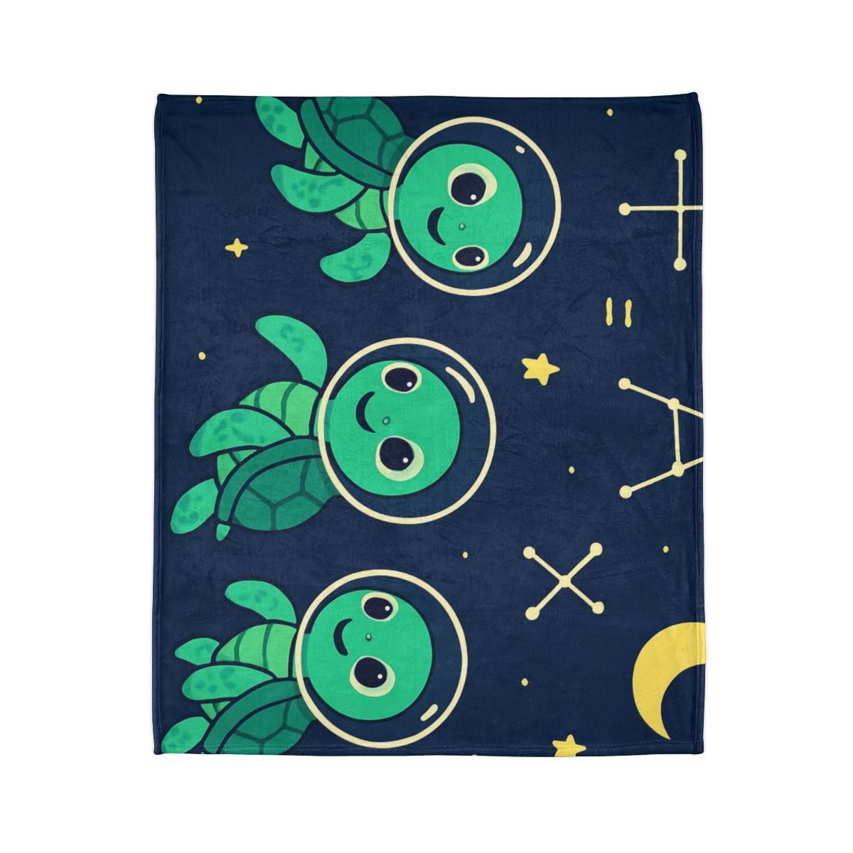 Space School Of The Curious Sea Turtles soft fleece blankets