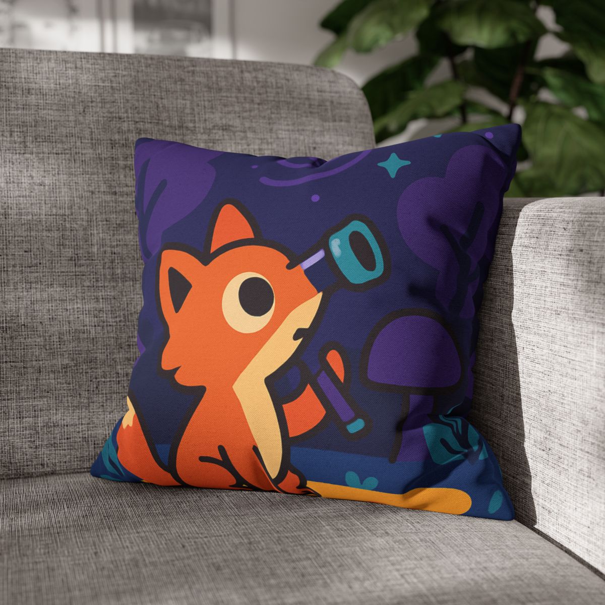 Nebula Forest Fox custom pillow cases