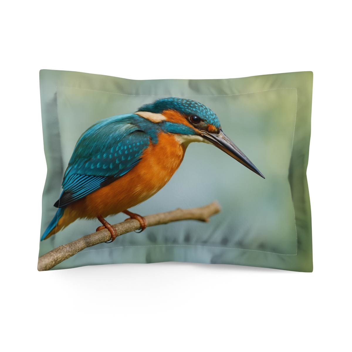 Kingfisher Sapphire Dive designer printed pillows