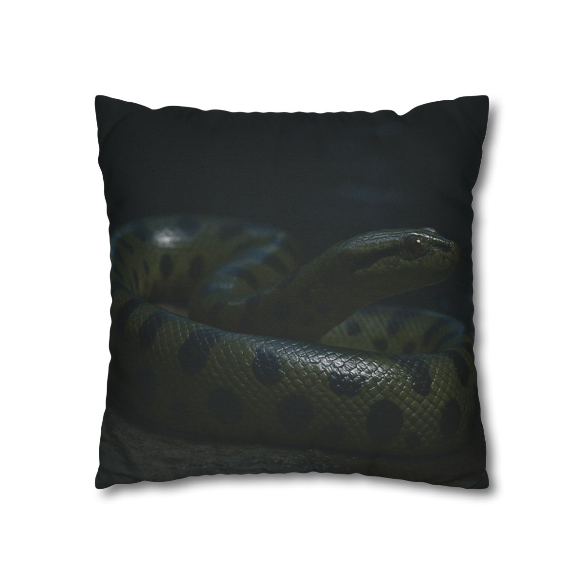 Moonlit Coil Green Anaconda personalized pillow covers
