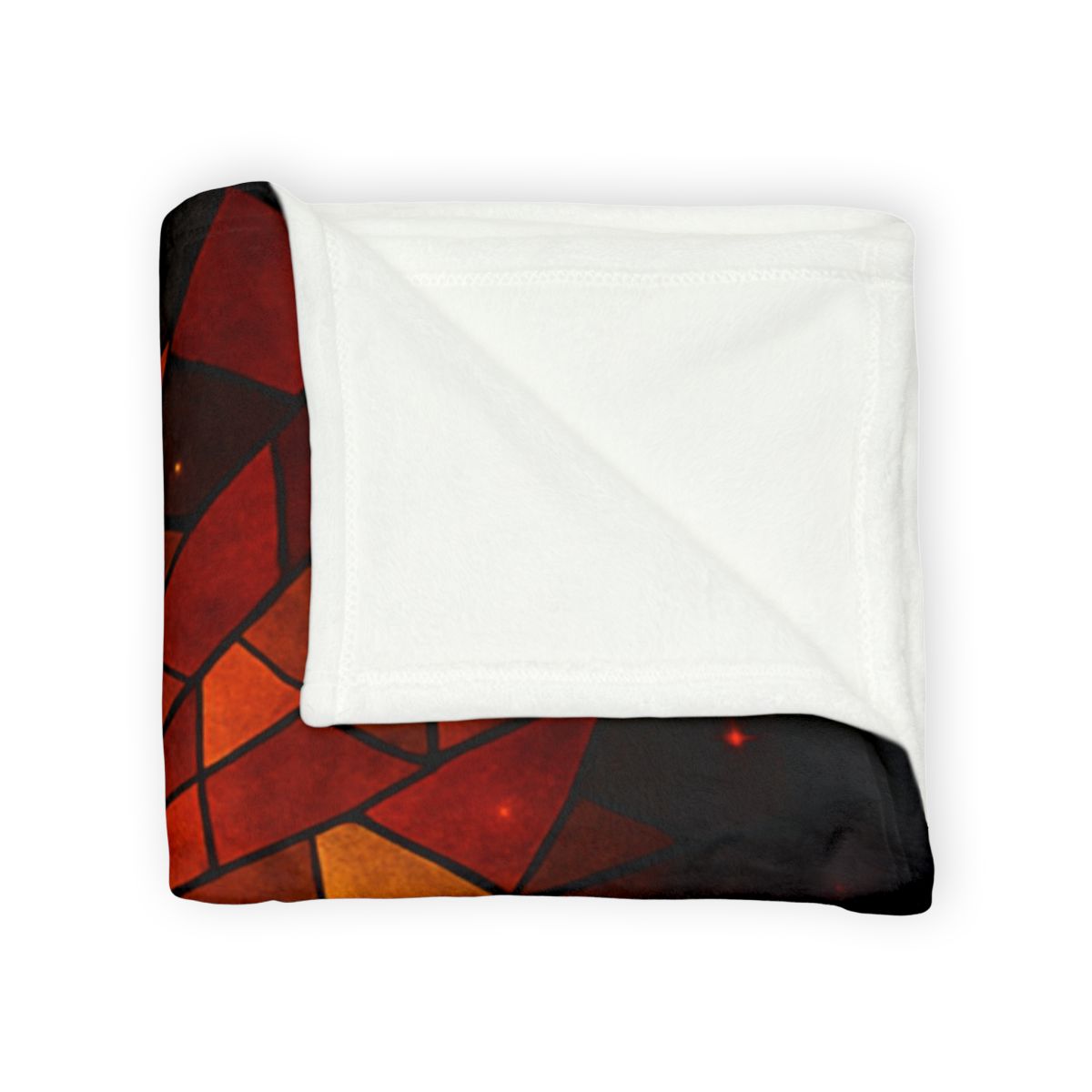 Crimson Starburst Mosaic trendy patterned blankets
