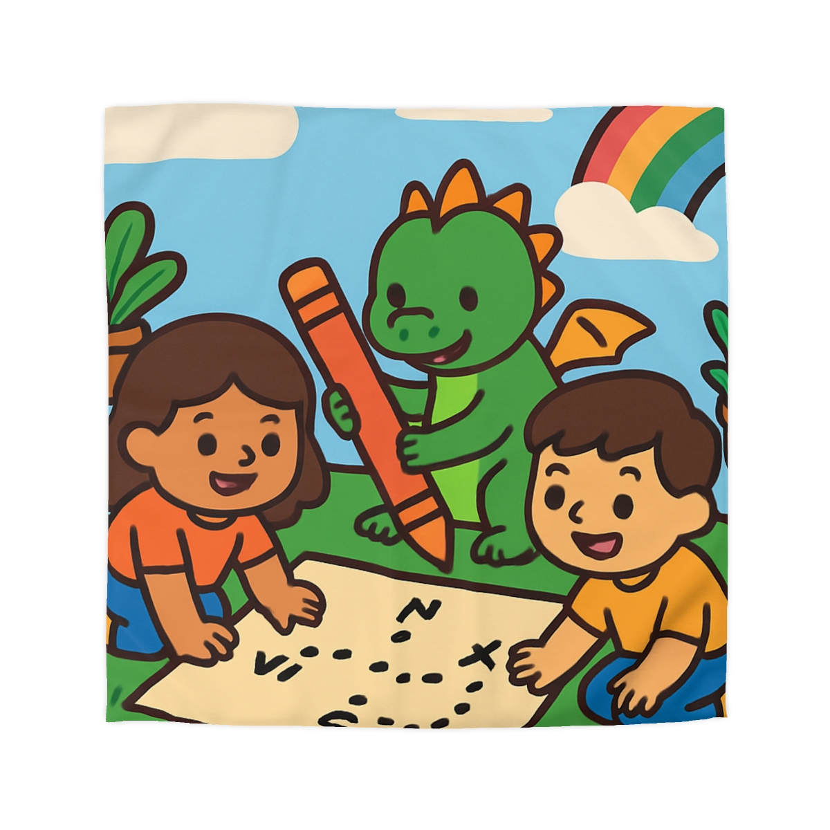 Sky Garden Map Makers With A Baby Dragon stylish duvet covers