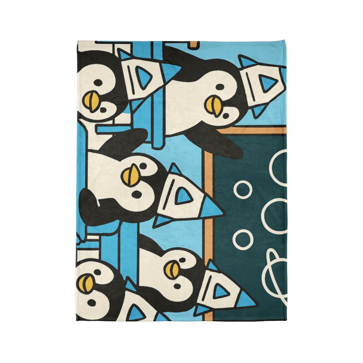 Rocket Penguin Class trendy patterned blankets