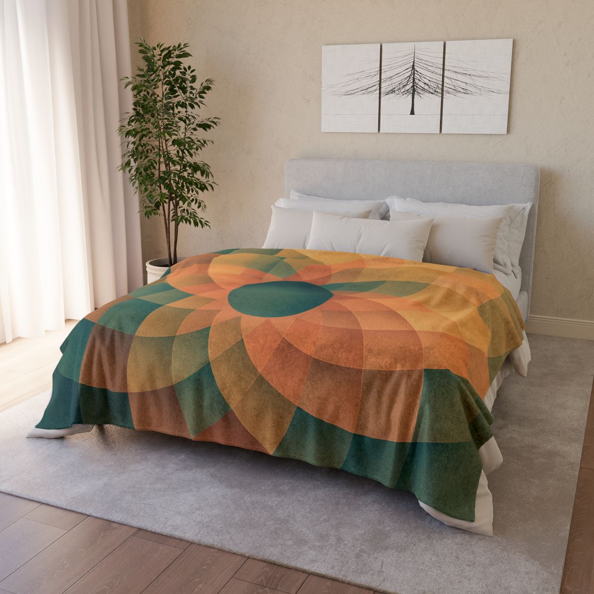 Petal Clockwork Overlay personalized cozy blankets