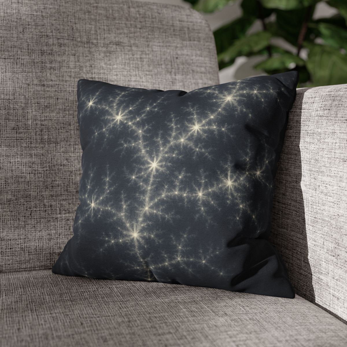 Starlit Fractal Cluster Drift stylish decorative pillowcases