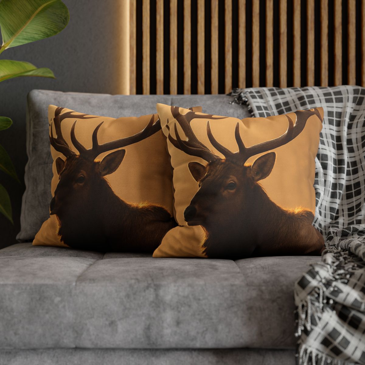 Antler Crown Mountain Elk custom pillow cases