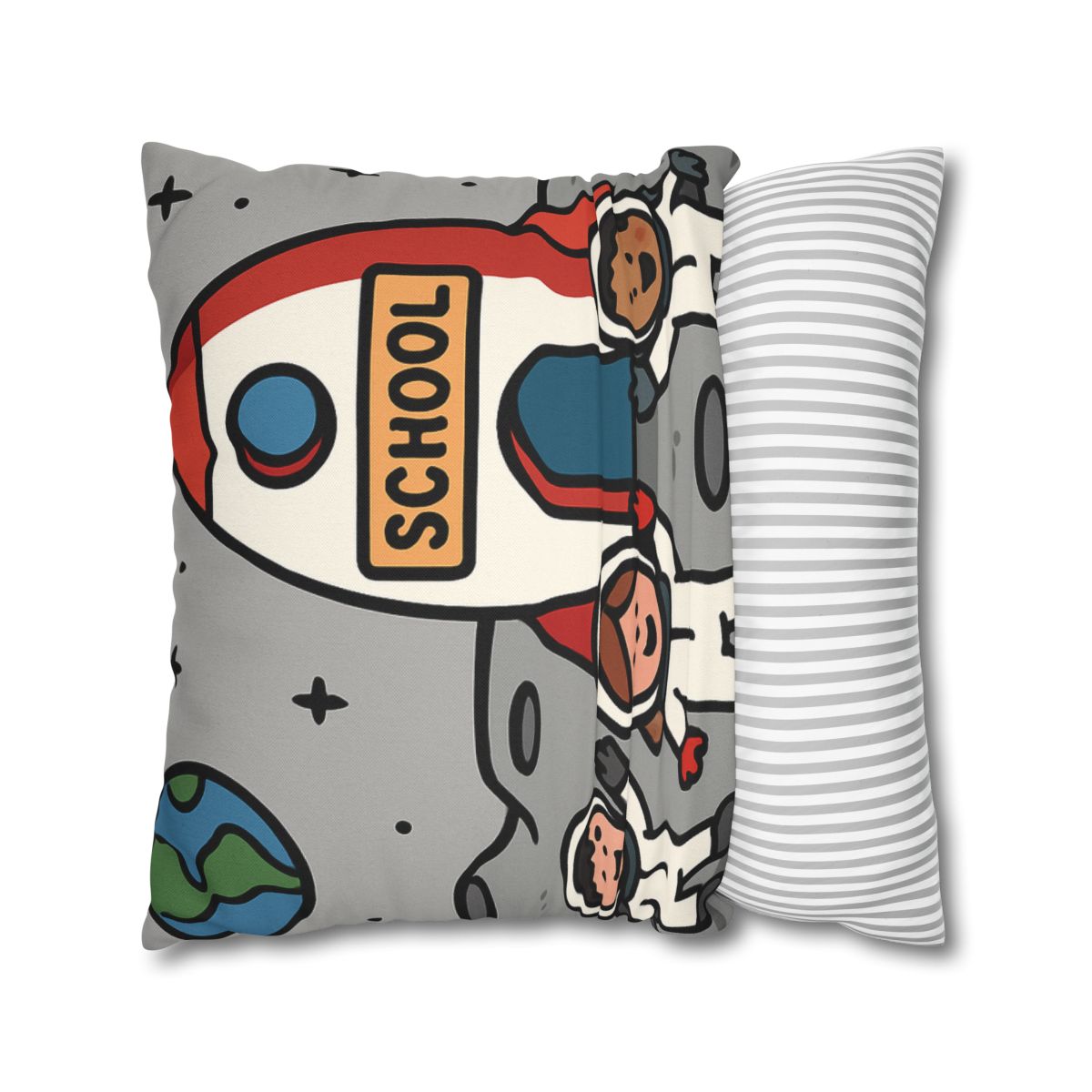 Rocket School On The Moon trendy patterned pillow cases