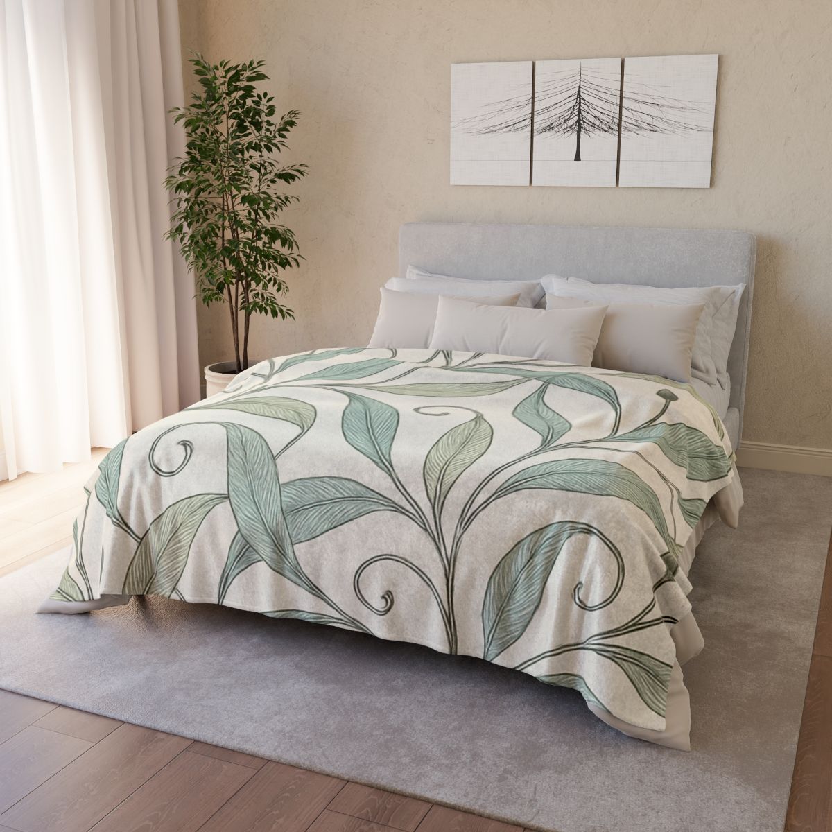 Vein Script Lattice soft fleece blankets