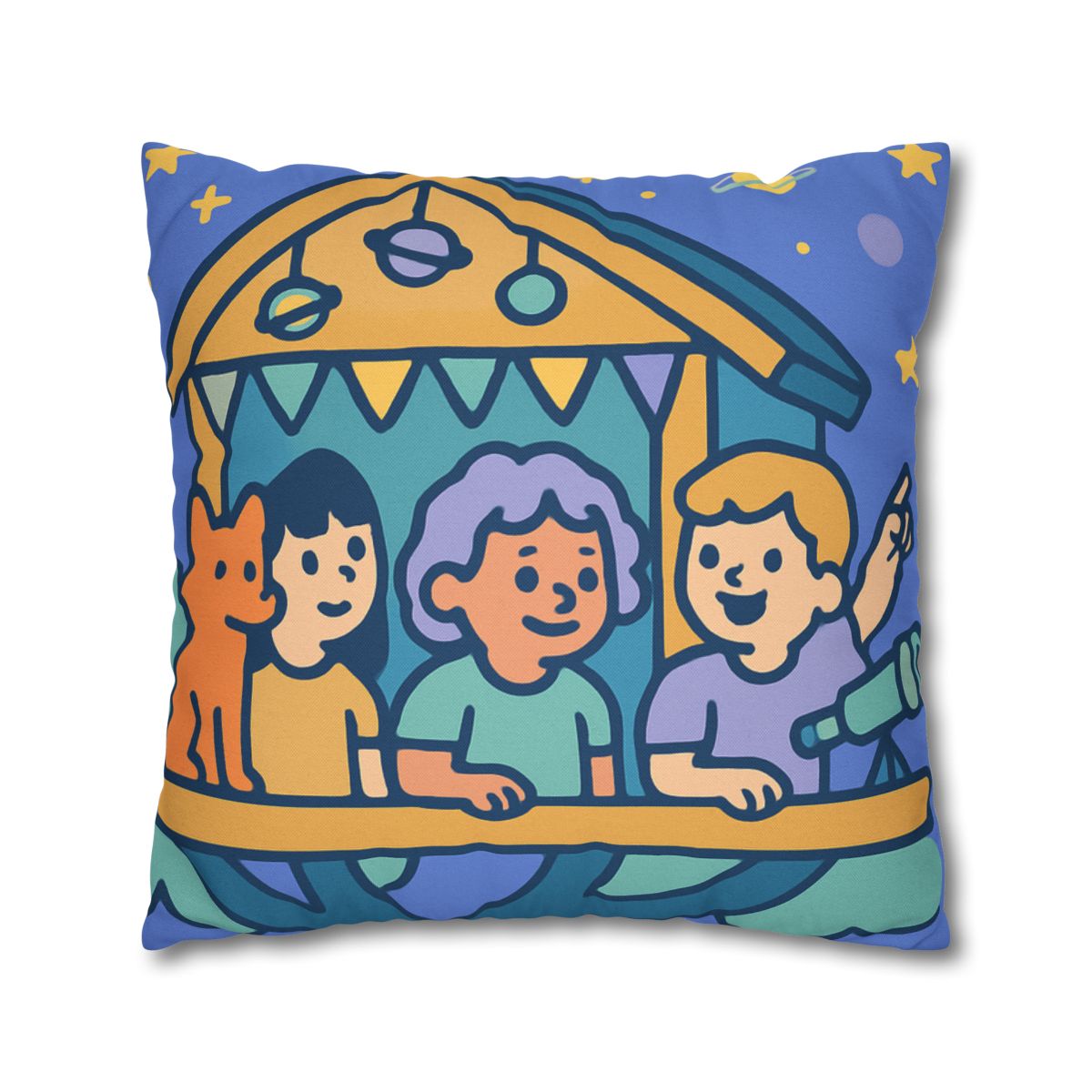 Galaxy Treehouse Explorers soft cotton pillow cases