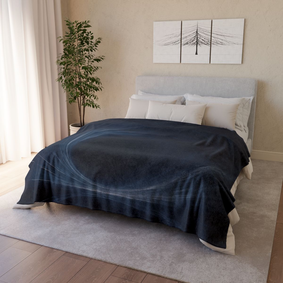 Midnight Gravity Vortex decorative home blankets