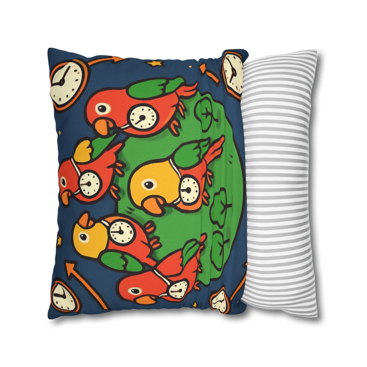 Time Traveling Parrot Planet designer print pillow cases