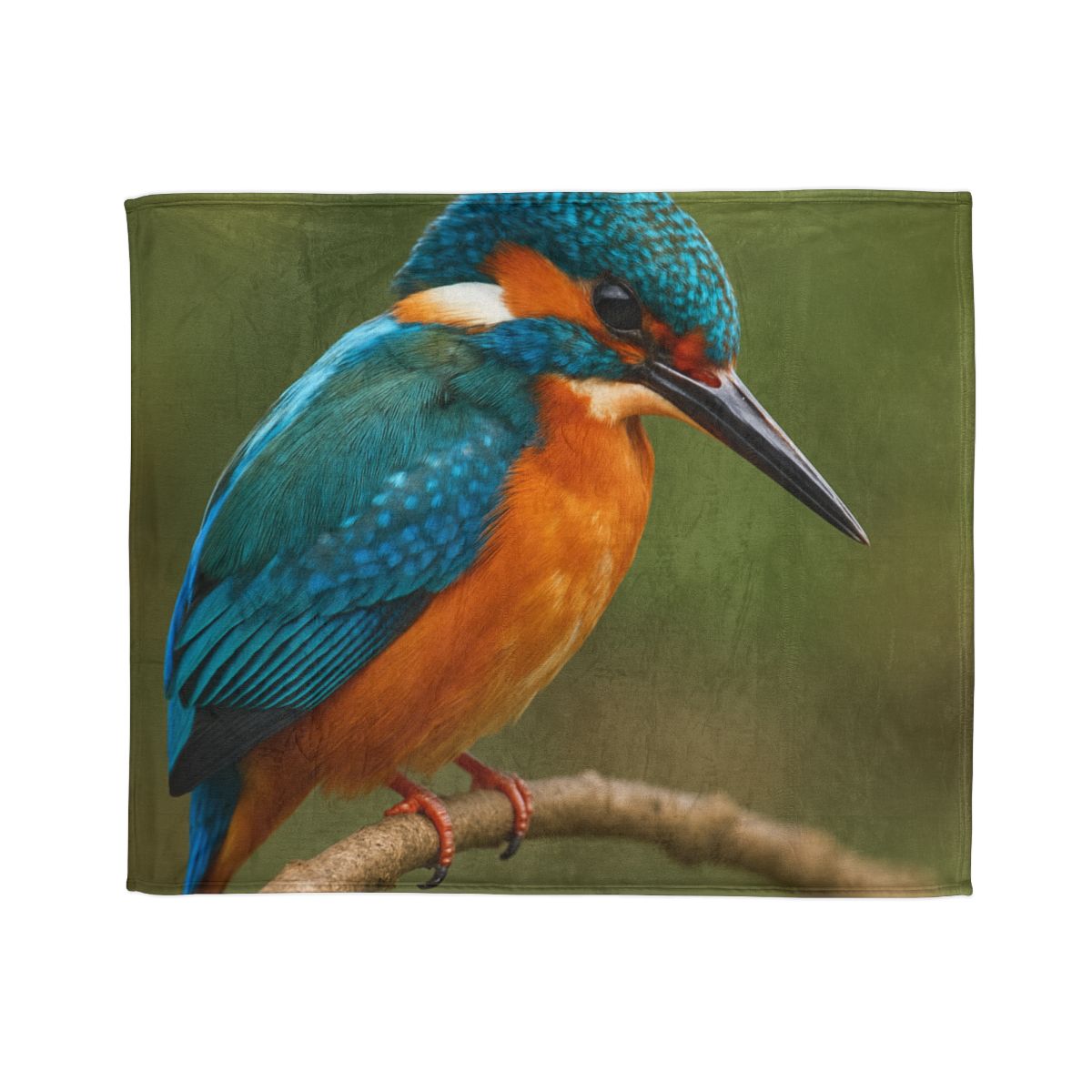 Emerald Flash Kingfisher unique gift blankets