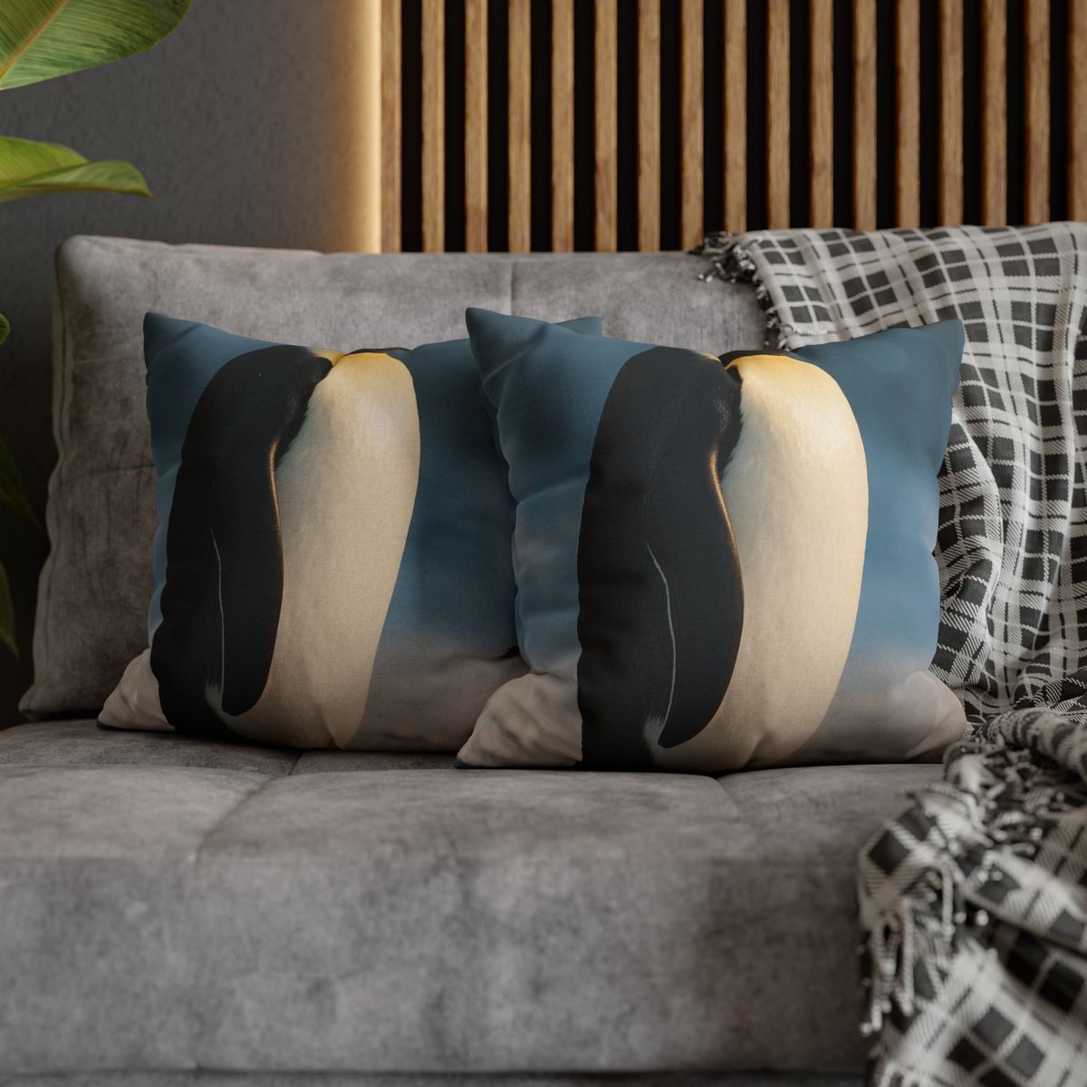 Silver Horizon Emperor Penguin stylish decorative pillowcases