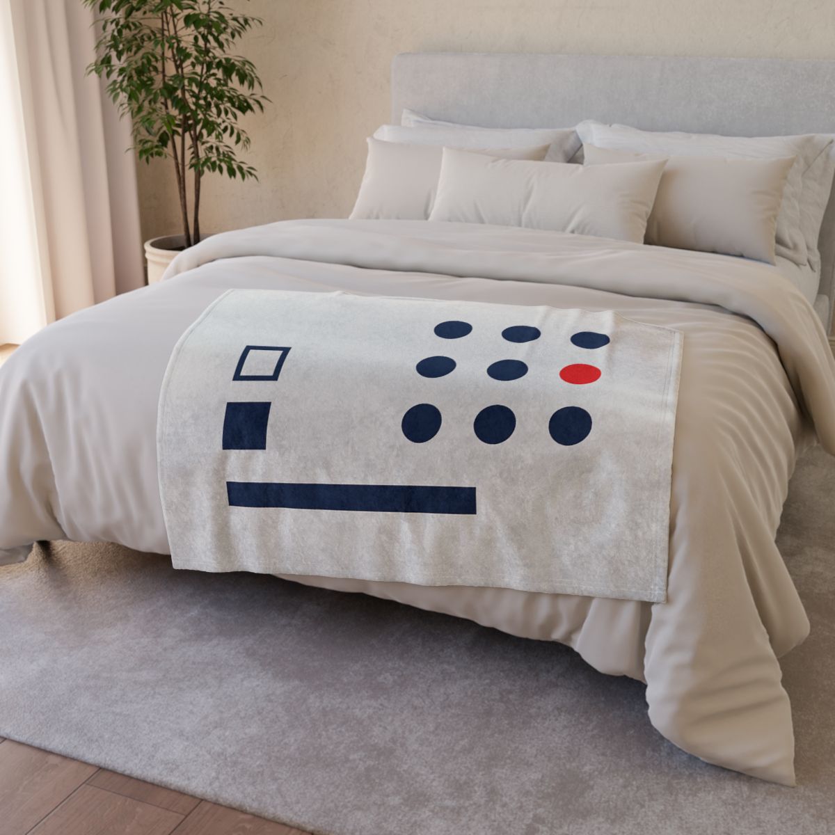 Missing Cell Dot Grid With Long Bar personalized cozy blankets
