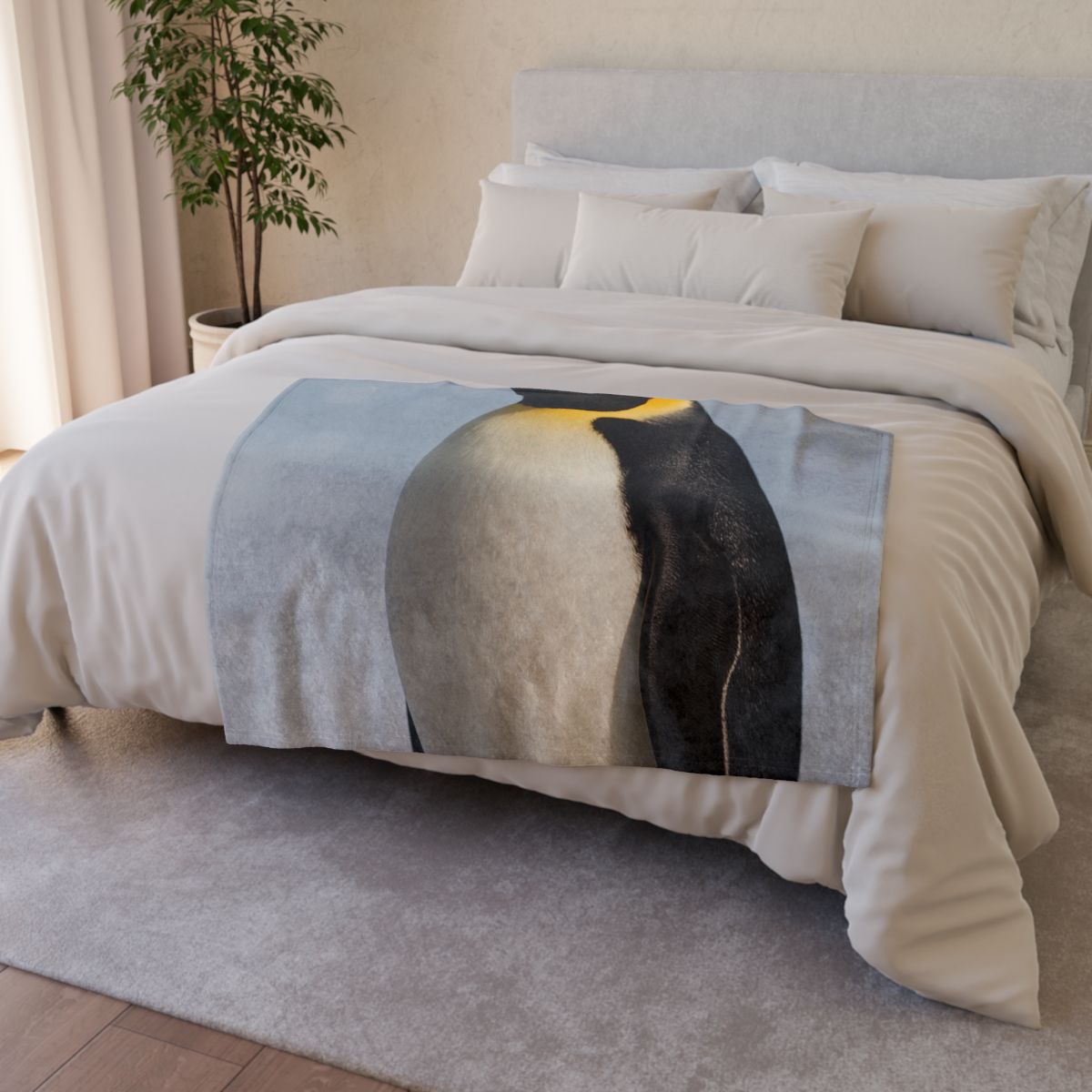 Aurora Drift Emperor Penguin unique gift blankets