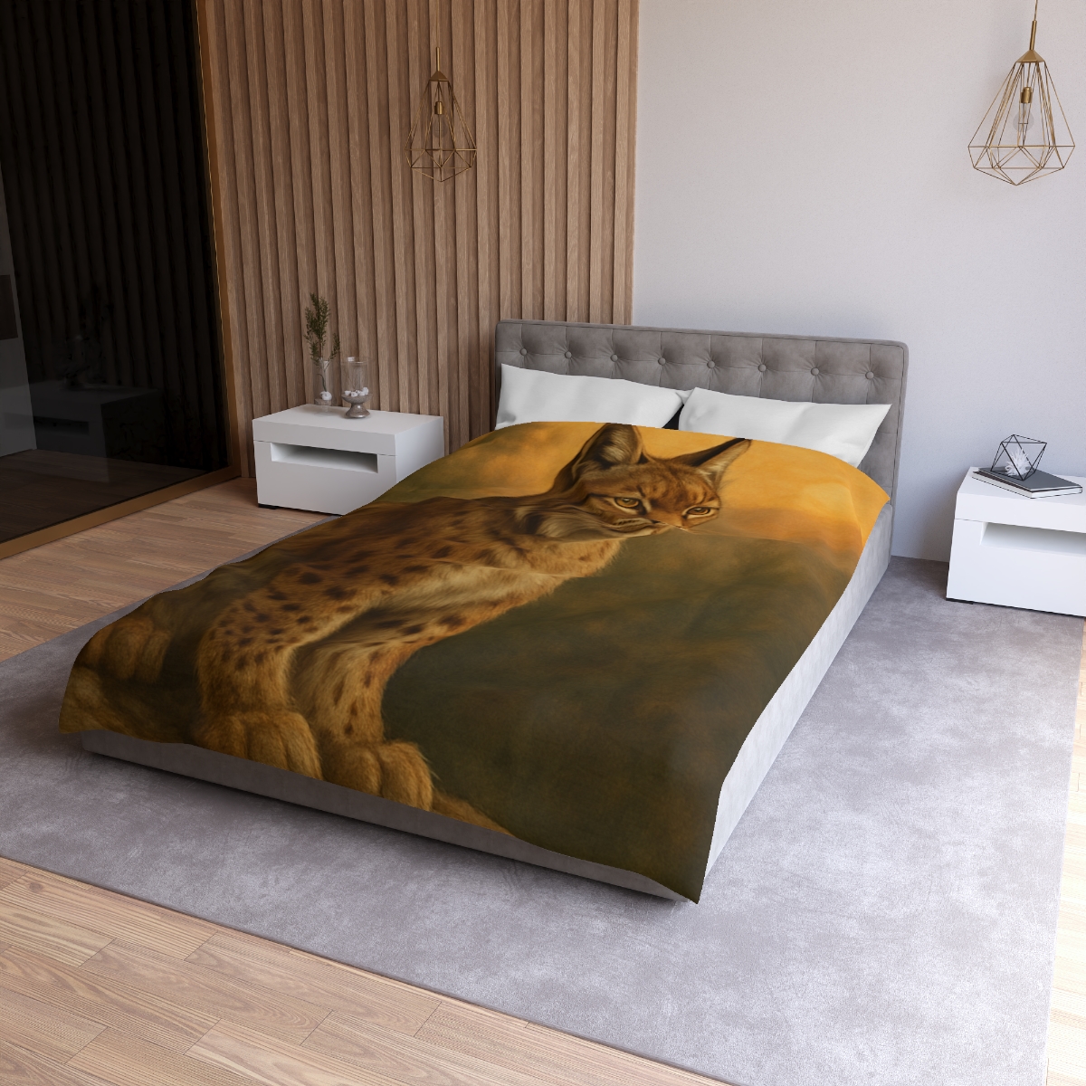 Twilight Prowler Lynx personalized bedding duvets