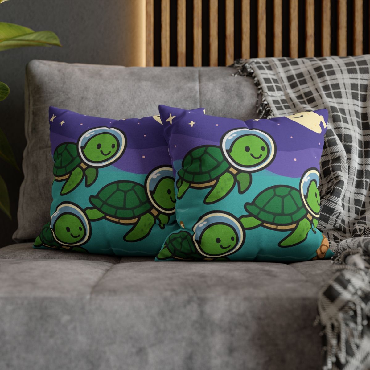 Starry Seas Turtle Team trendy patterned pillow cases