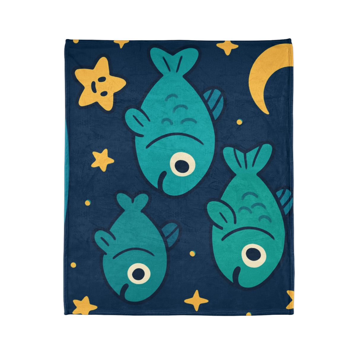 Starry Space Fish School designer printed blankets