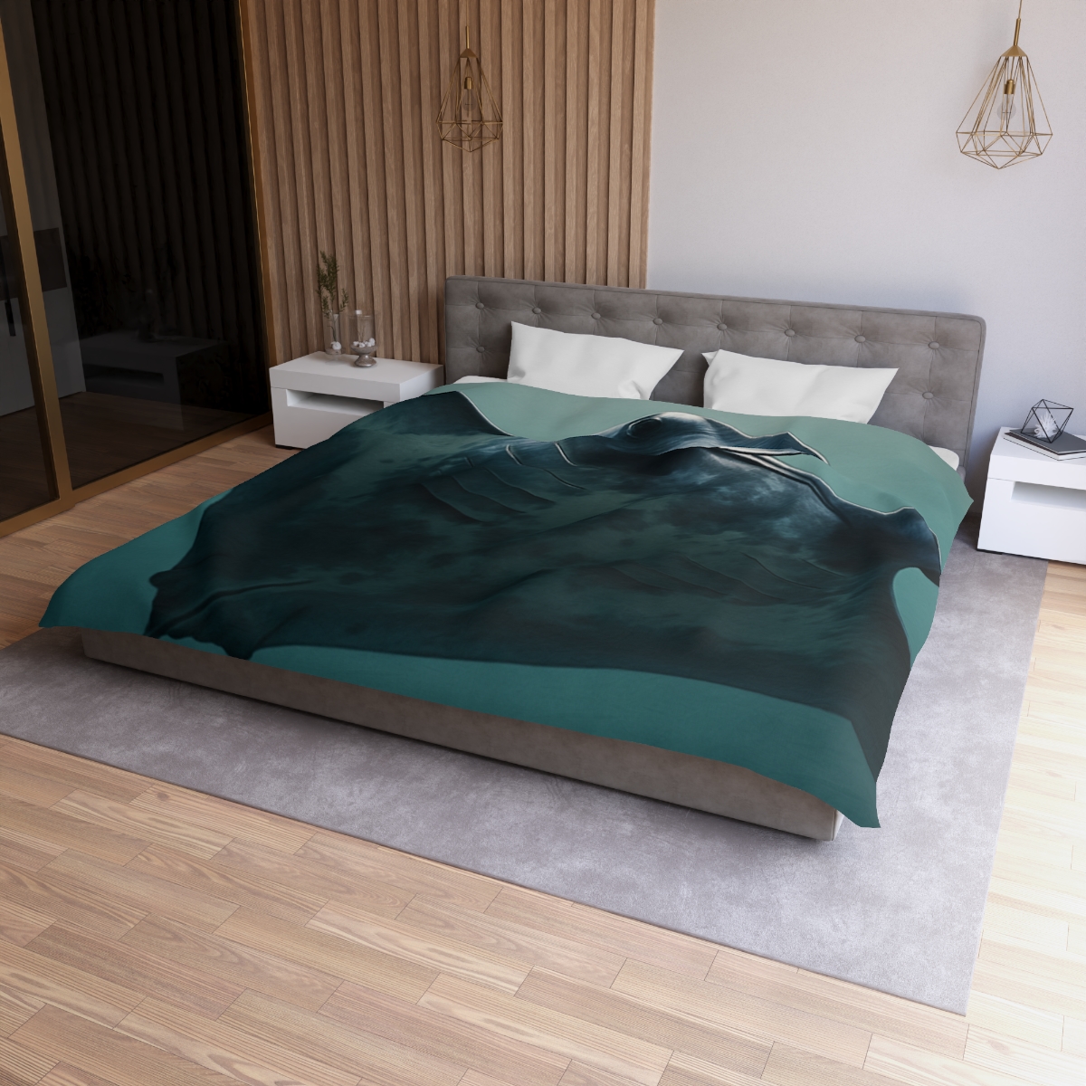 Nebula Glide Giant Manta Ray stylish duvet covers