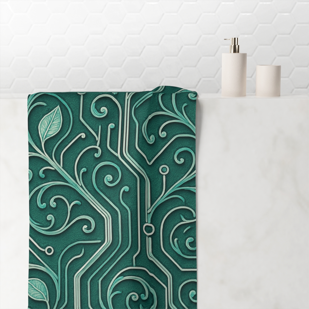 Vine Circuit Lattice soft cotton towels