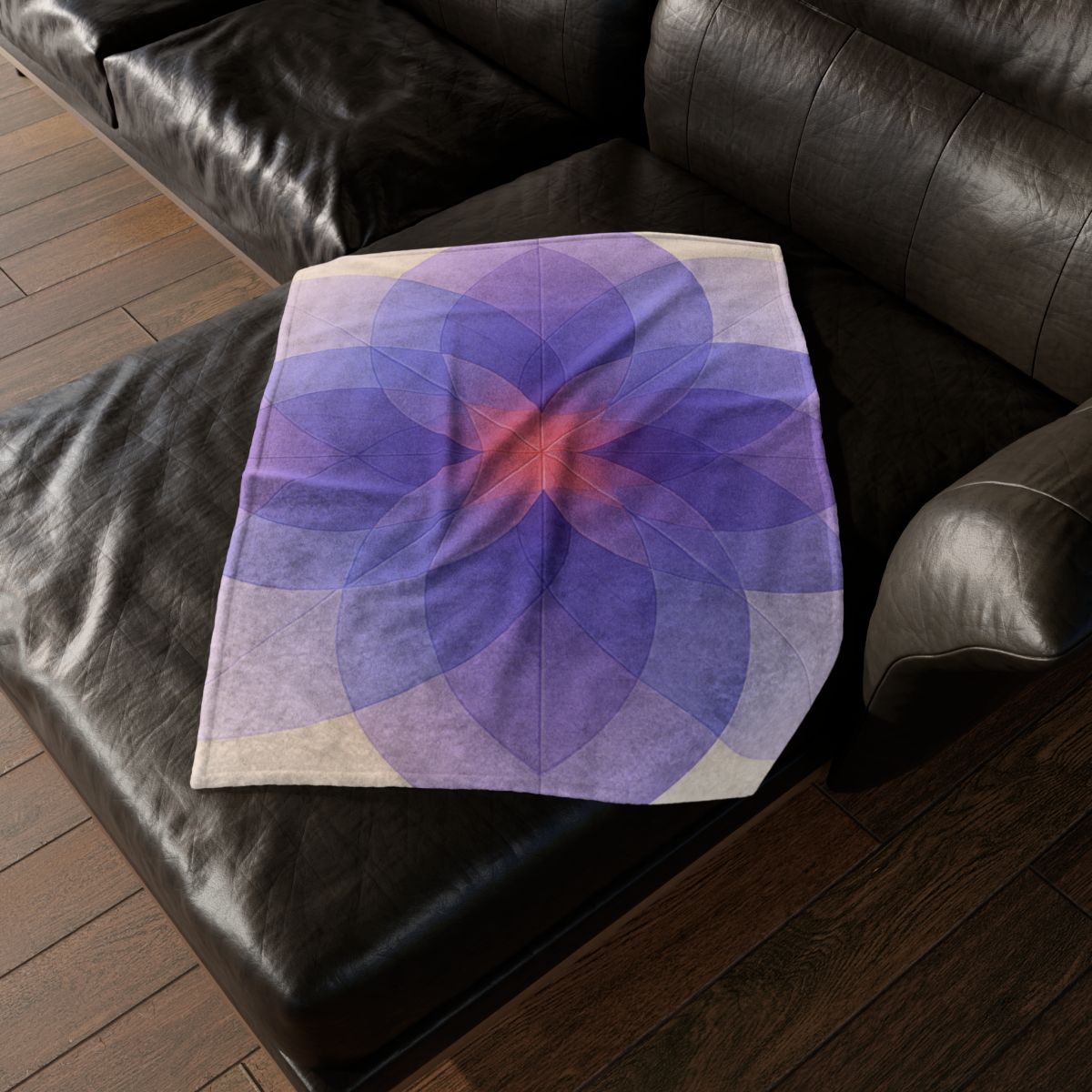 Petal Prism Overlap soft fleece blankets