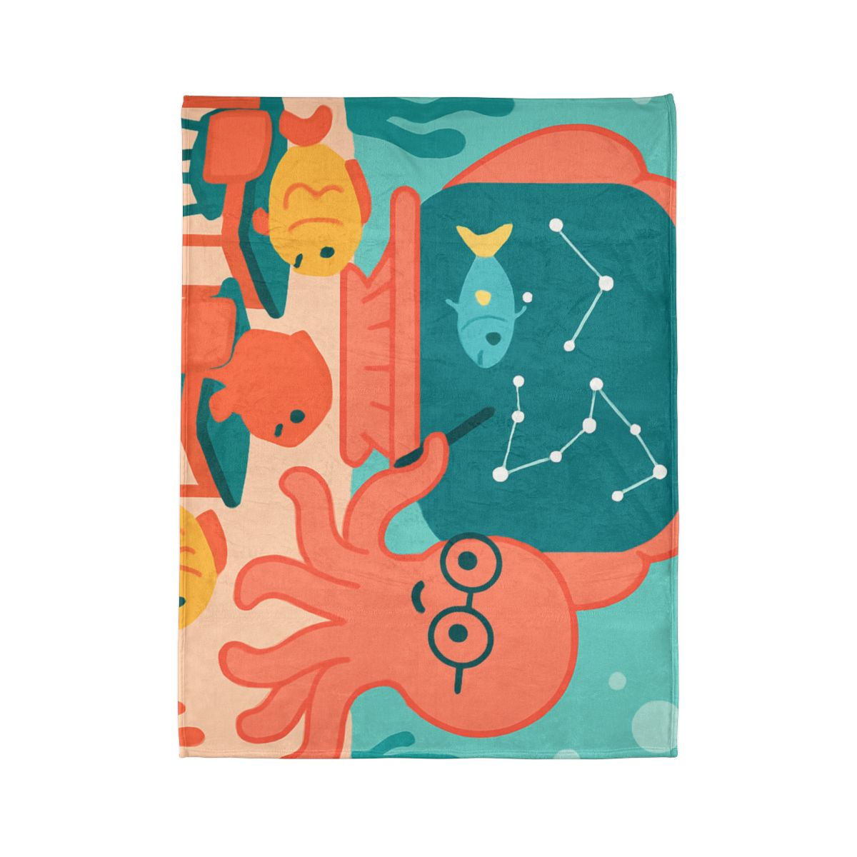 Cosmic Coral Classroom designer printed blankets