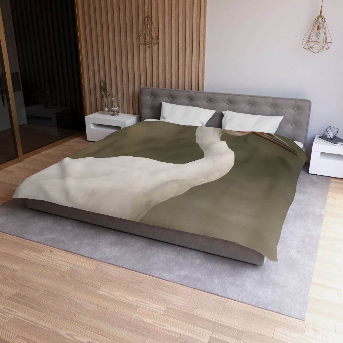 Silver Poise Whooping Crane trendy bedroom duvets