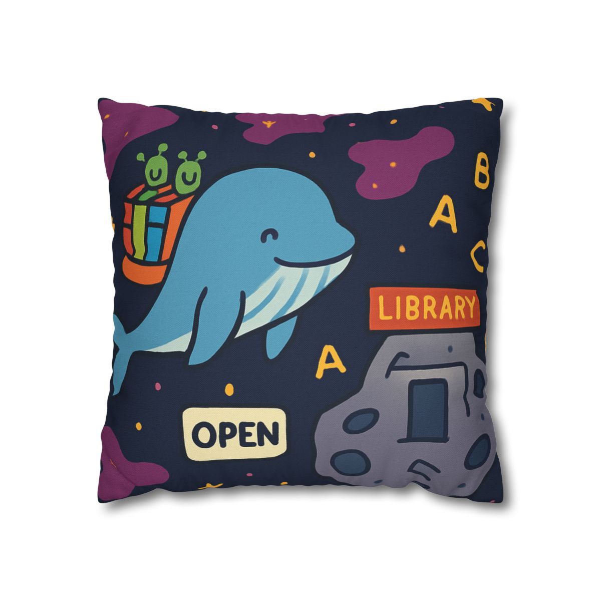 Nebula Library Whale soft cotton pillow cases