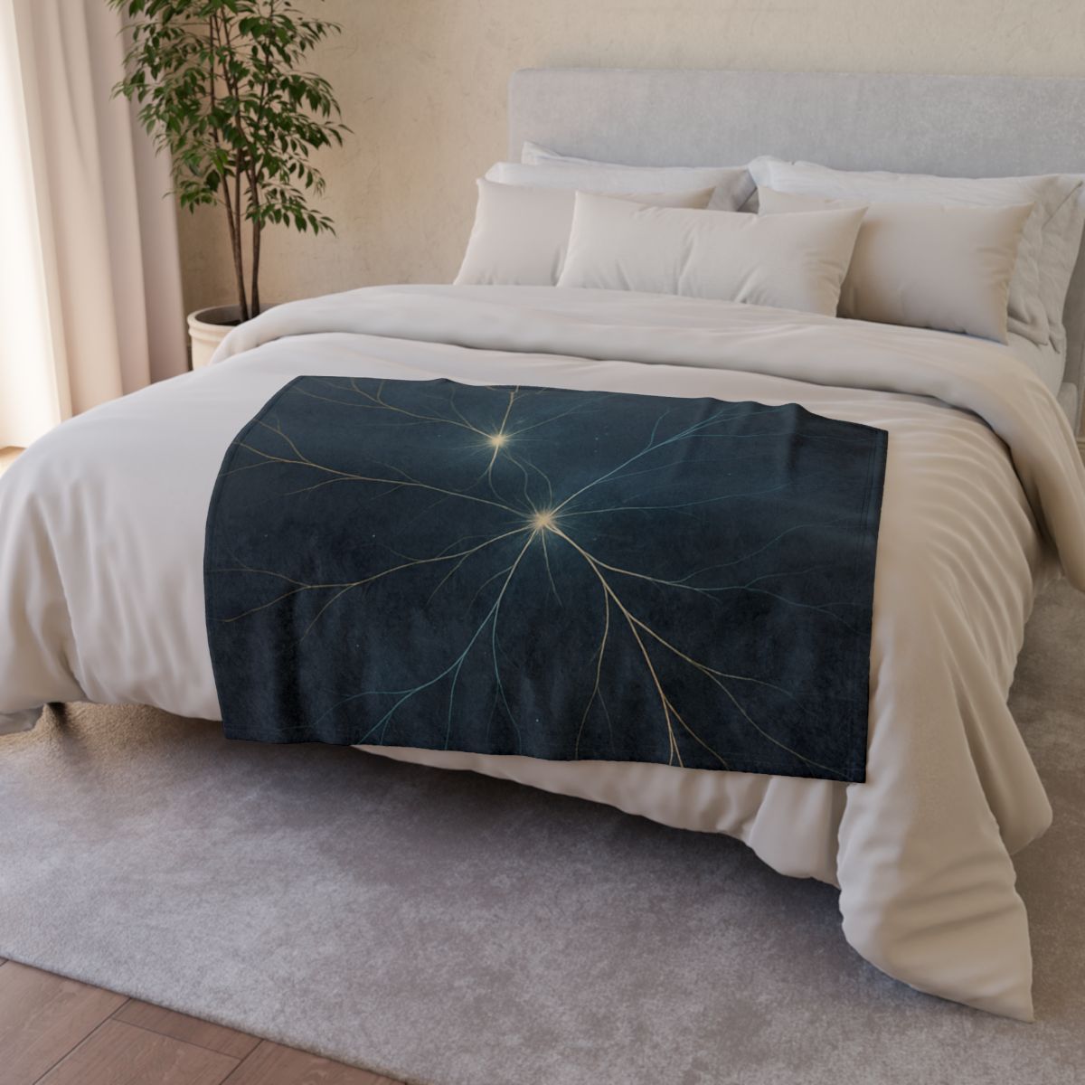 Cosmic Filament Garden Map designer printed blankets