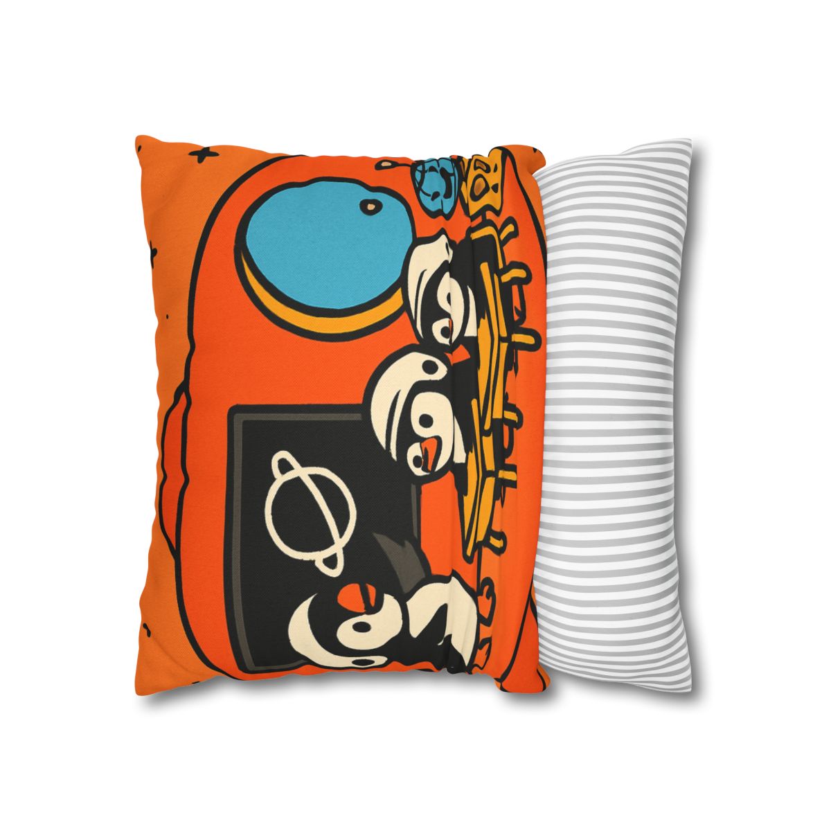 Rocket Classroom With Penguin Pilots stylish decorative pillowcases