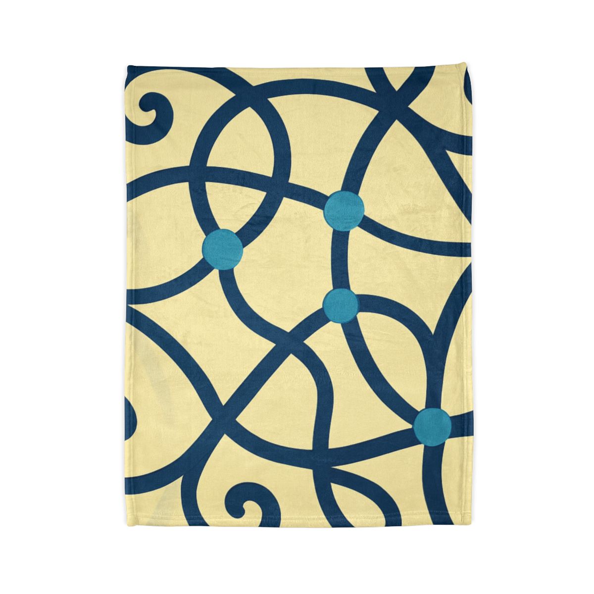 Tendril Ribbon Network designer printed blankets