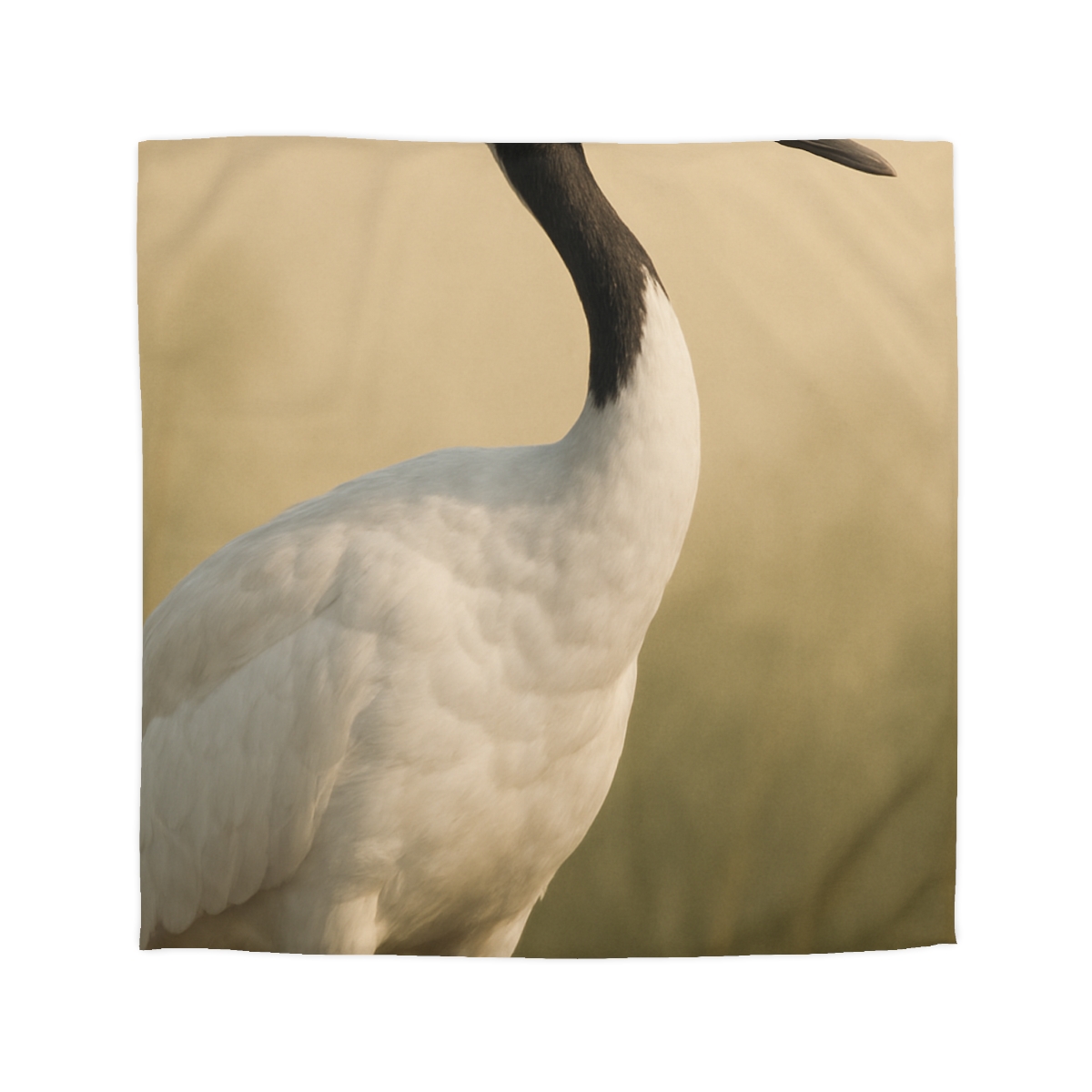Quiet Halo Red Crowned Crane warm winter duvets