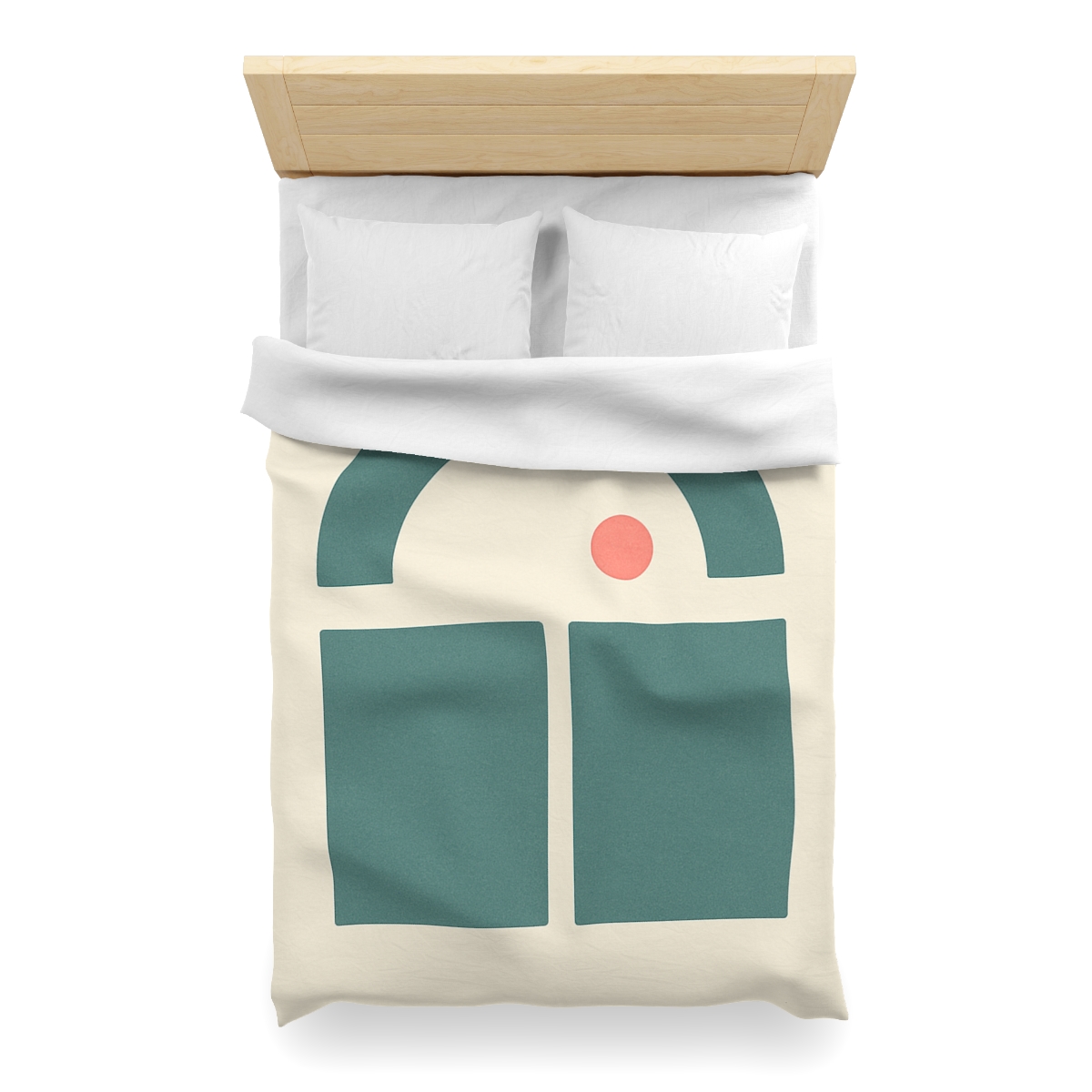 Arc Window Over Twin Blocks soft comforter duvets