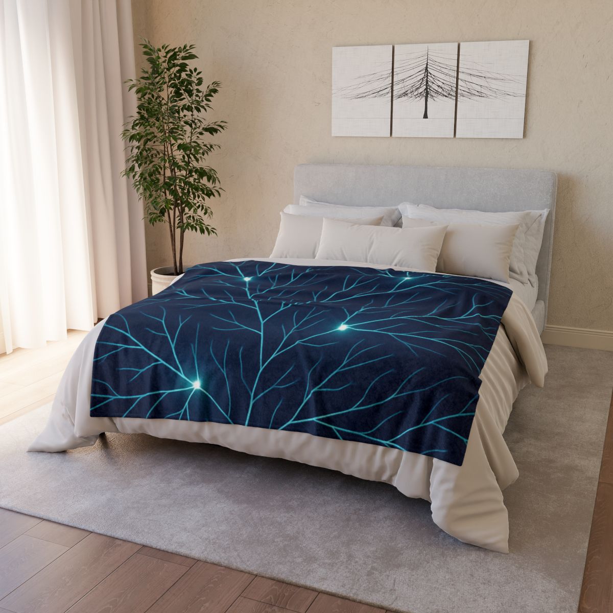 Luminous Vein Constellation stylish throw blankets