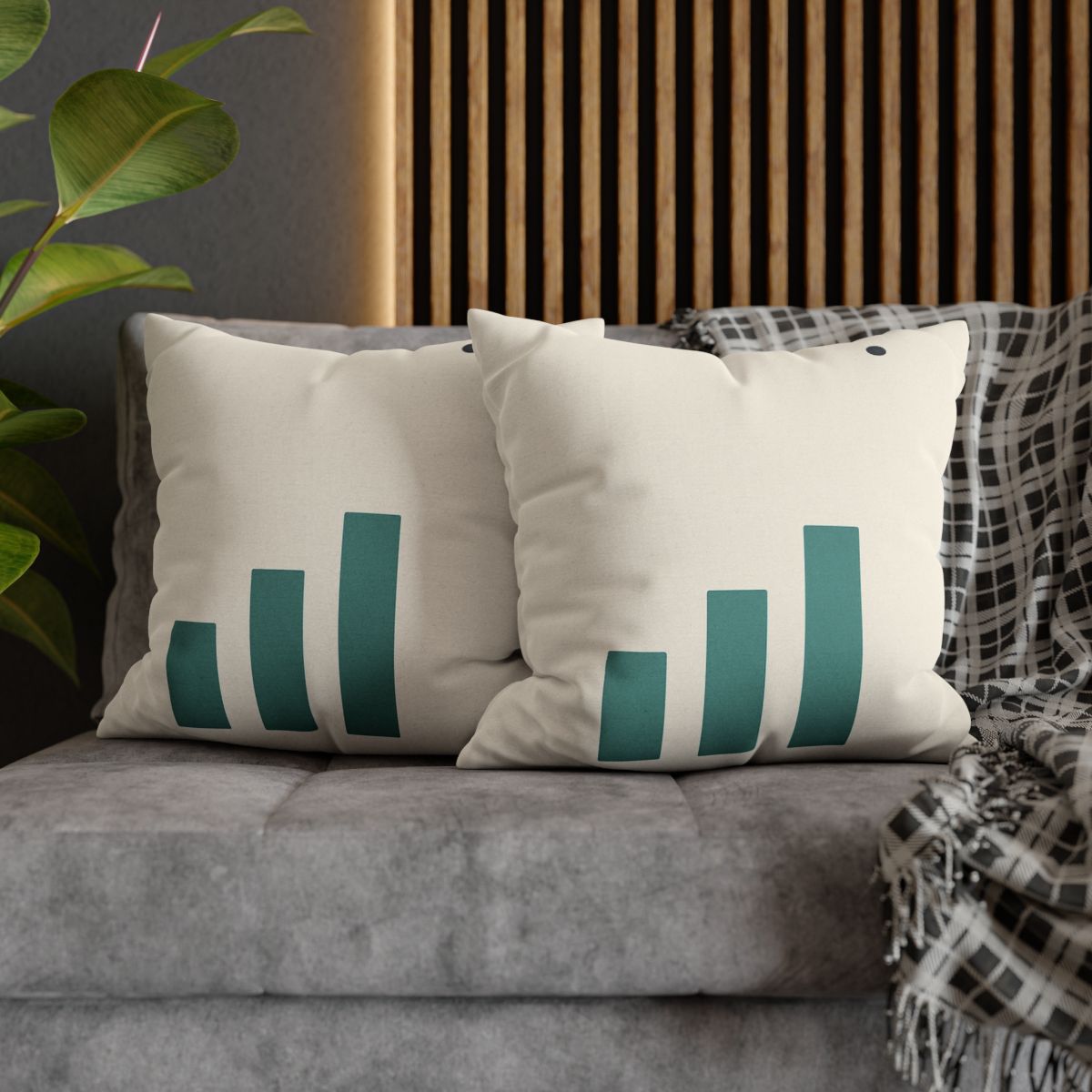 Sloping Trio With Distant Dot designer print pillow cases