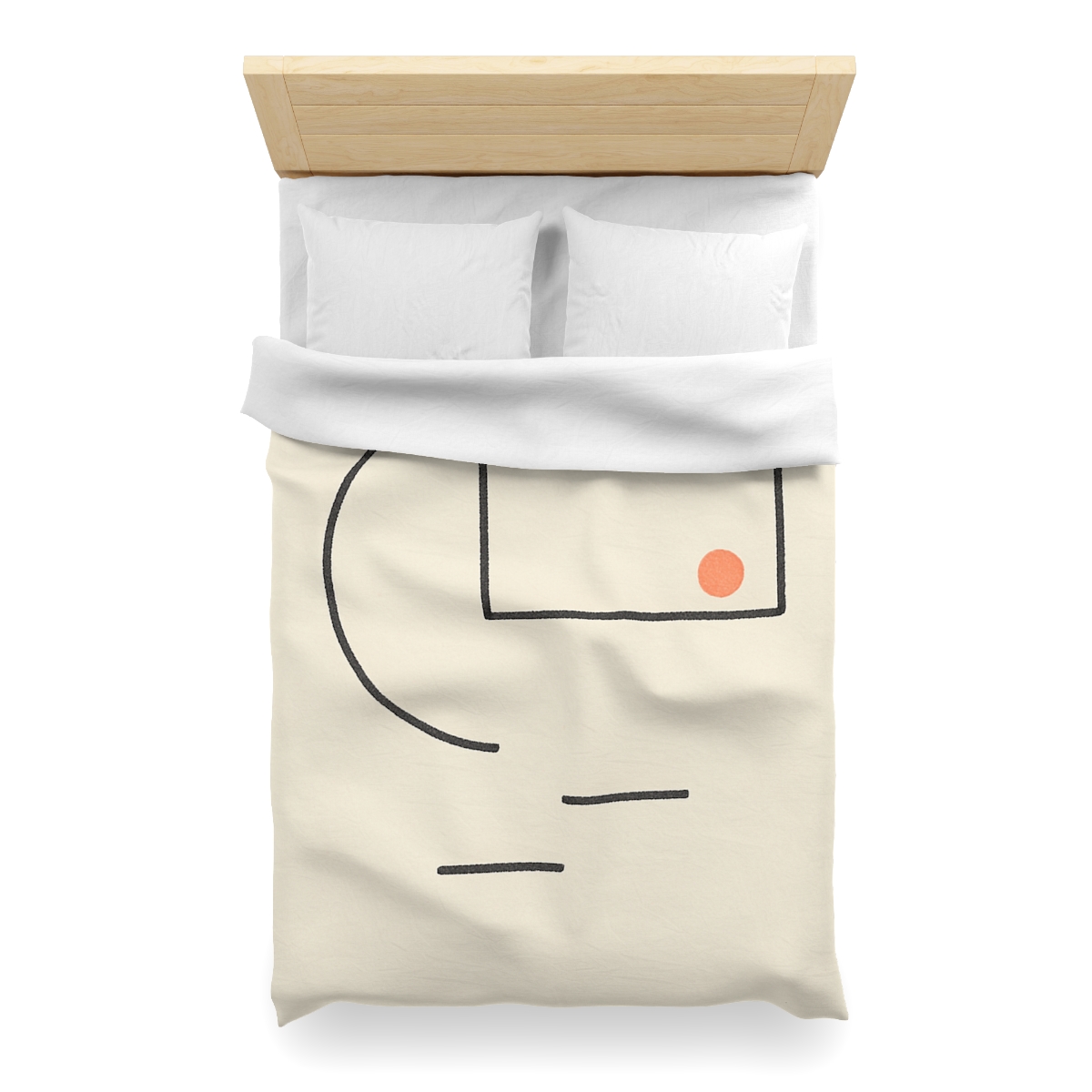 Offset Frame With Leaning Arc personalized bedding duvets