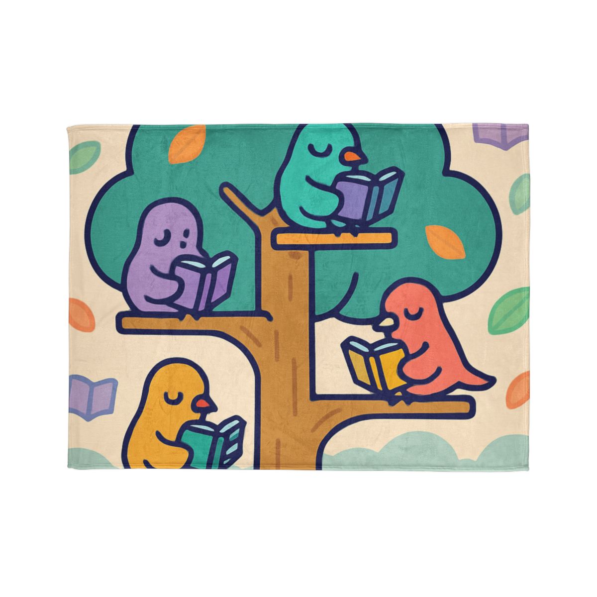 Library Of Magical Birds decorative home blankets