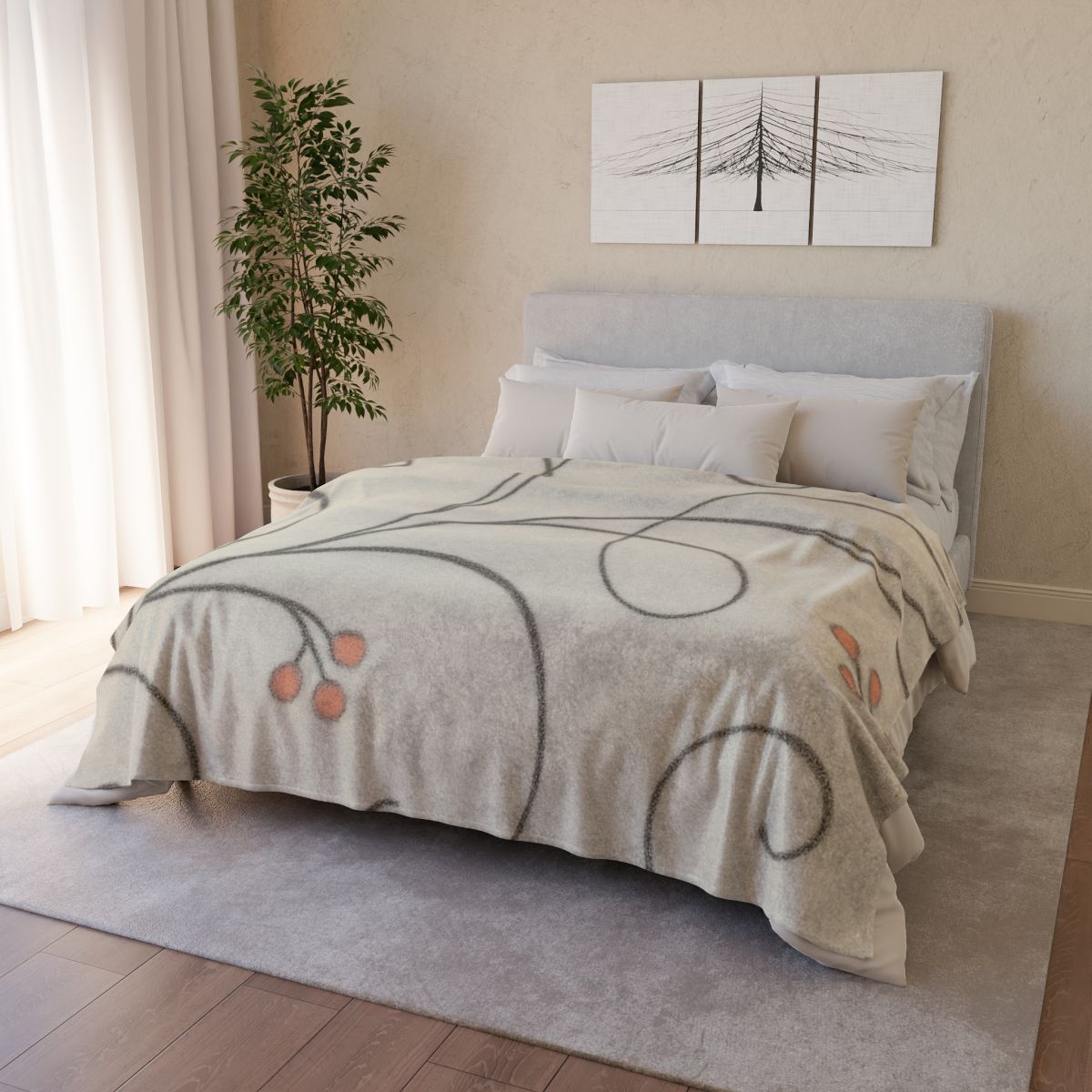 Tendril Lace Panorama unique gift blankets