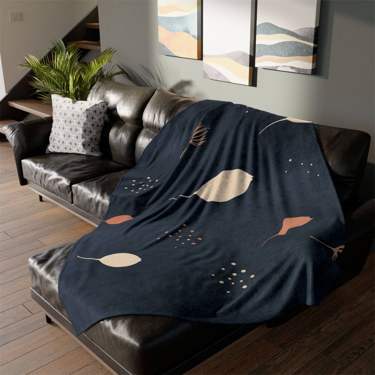 Seed Pod Constellation Scatter personalized cozy blankets